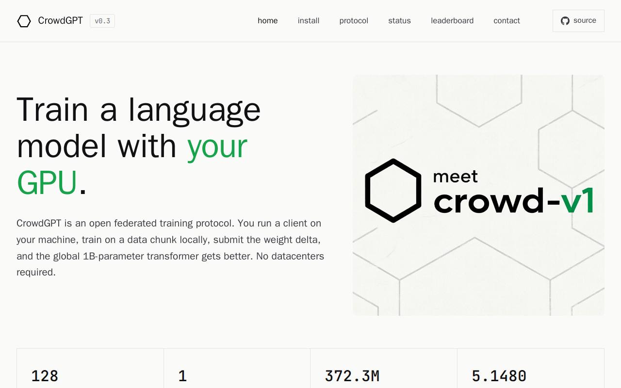 Screenshot of www.crowdgpt.net